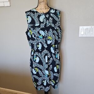 LOFT Blue Sleeveless Sheath Dress